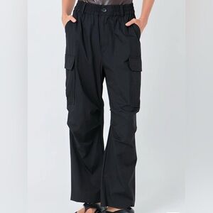 GREY LAB Baggy Black Cargo Pants Size M